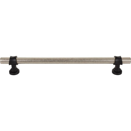 Top Knobs M2779 pewter antique and flat black cabinet pull / appliance pull
