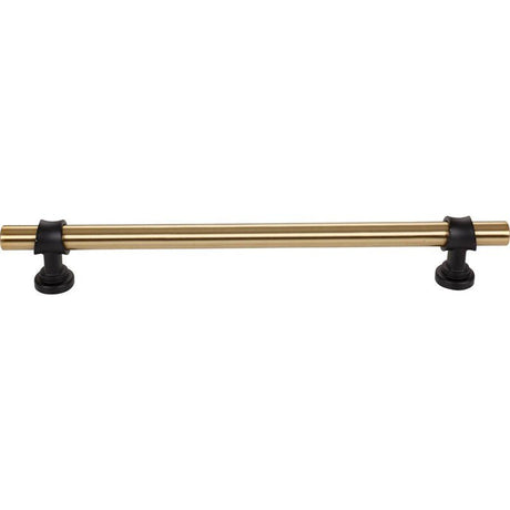 Top Knobs M2789 honey bronze and flat black cabinet pull / appliance pull