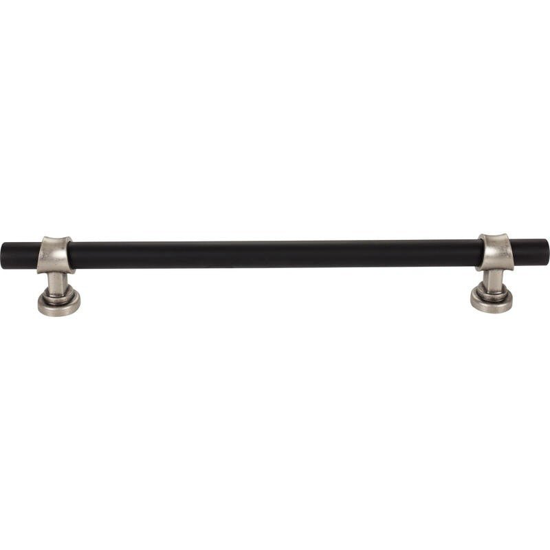 Top Knobs M2790 flat black and pewter antique cabinet pull / appliance pull