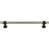 Top Knobs M2791 pewter antique and flat black cabinet pull / appliance pull