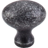 Top Knobs M405 black iron oval cabinet knob