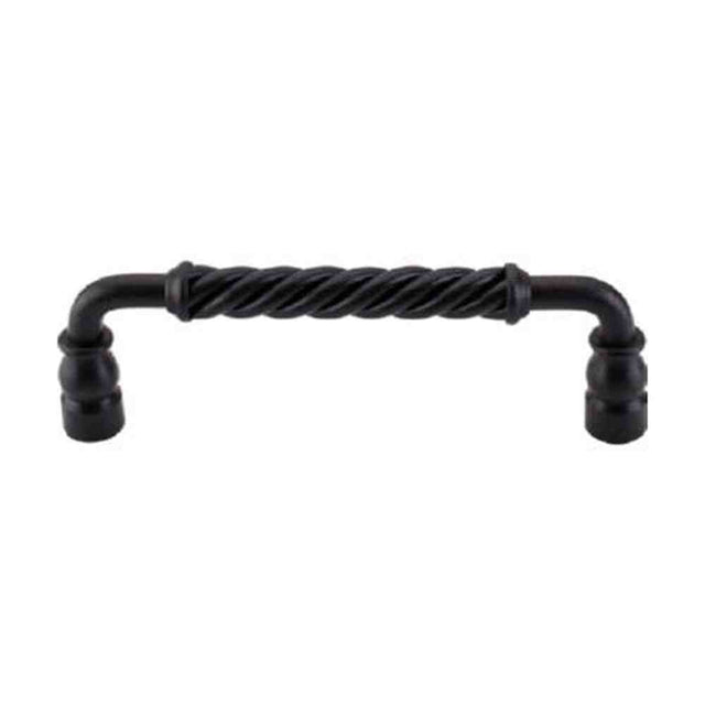 Top Knobs M671 patina black bar cabinet pull