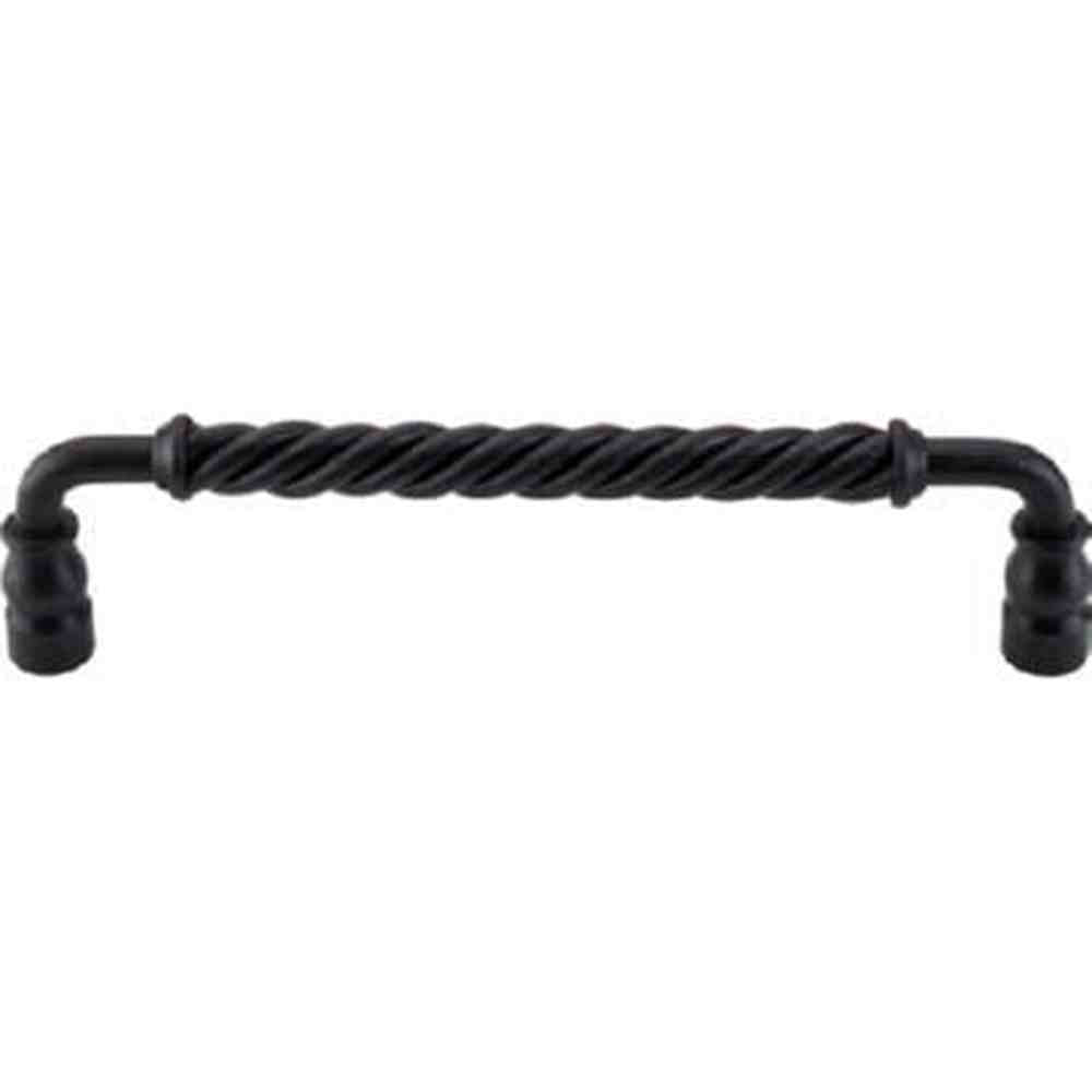 Top Knobs M674 patina black bar cabinet pull