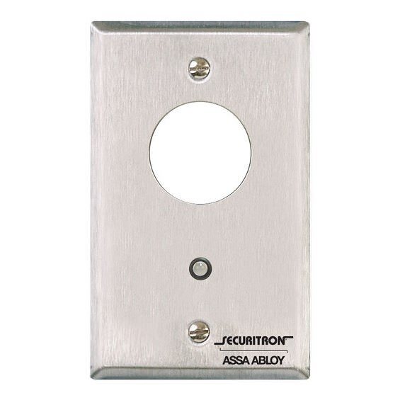Securitron MK Single Gang Mortise Key Switch Momentary Satin Stainless Steel Finish