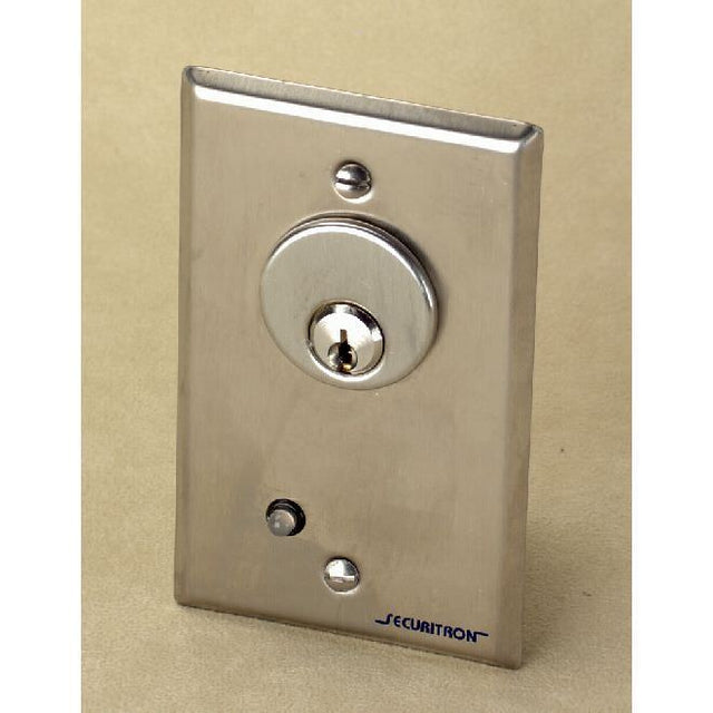 Securitron MKS satin stainless steel mortise keyswitch