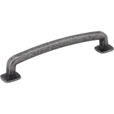 Jeffrey Alexander MO6373-128SIM-D distressed antique silver cabinet drawer pull