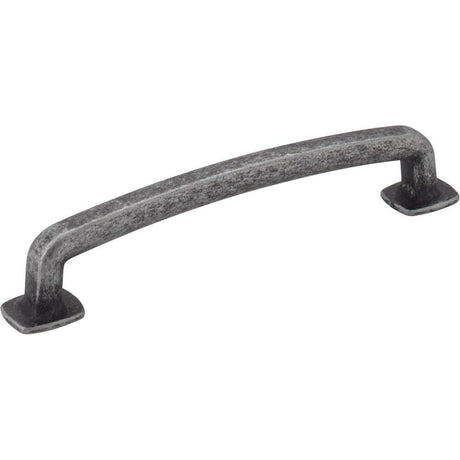 Jeffrey Alexander MO6373-128SIM-D distressed antique silver cabinet drawer pull