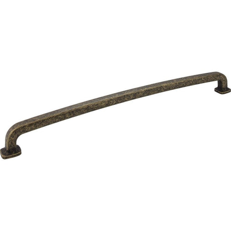 Jeffrey Alexander MO6373-18ABM-D distressed antique brass cabinet pull / appliance pull