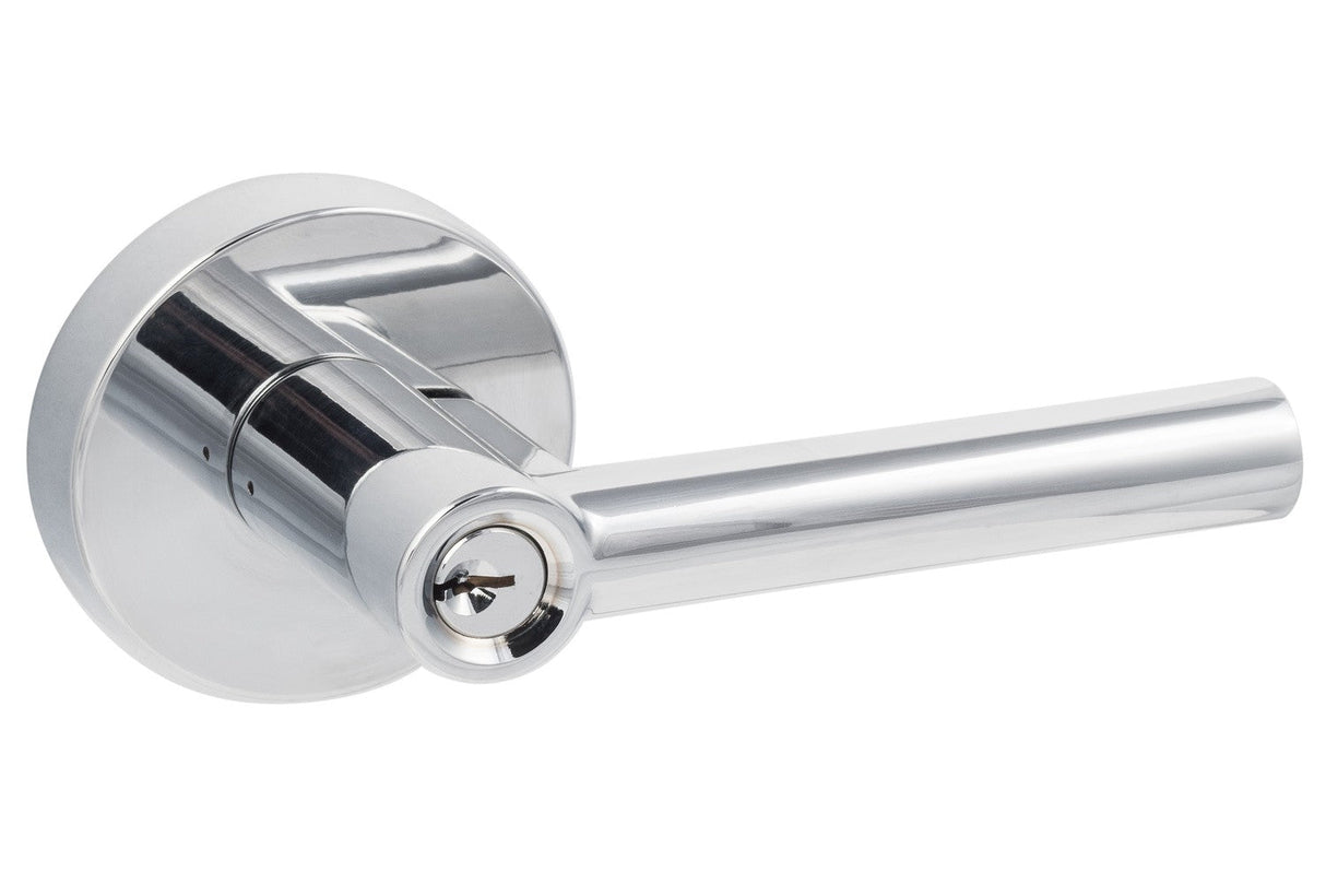 Sure-Loc Hardware MR107 26 Marin keyed entry lever in polished chrome, additional view