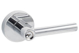 Sure-Loc Hardware MR107 26 Marin keyed entry lever in polished chrome, additional view
