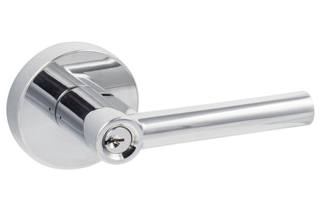 Sure-Loc Hardware MR107 26 Marin keyed entry lever in polished chrome, additional view