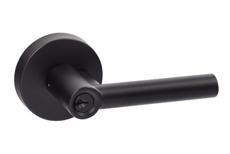 Sure-Loc Modern MR107 FBL flat black keyed entry lever