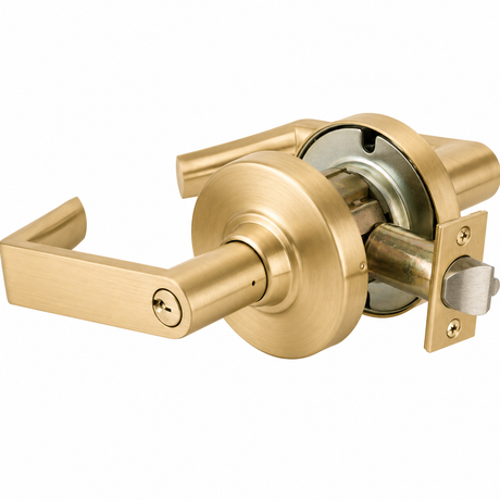 Schlage Commercial ND94LRHO606 satin brass classroom door lever