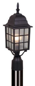 Vaxcel OP36765TB OP36765 6" Vista Aluminum Outdoor Post Light Textured Black