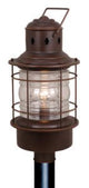 Vaxcel OP37005BBZ OP37005 10" Hyannis Steel Outdoor Post Light Burnished Bronze