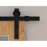 Orca Hardware FTST-BL-8 barn door track kit, front view