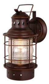 Vaxcel OW37081BBZ OW37081 8" Hyannis Steel Outdoor Wall Light Burnished Bronze