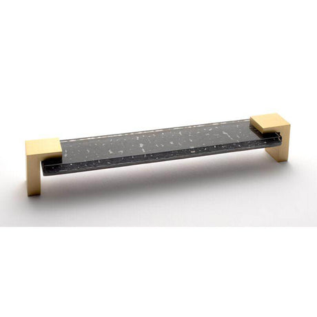 Sietto P-1202-8-SB satin brass cabinet pull