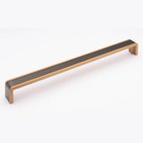 Sietto P-2000-12-G-SB gunmetal/satin brass cabinet pull