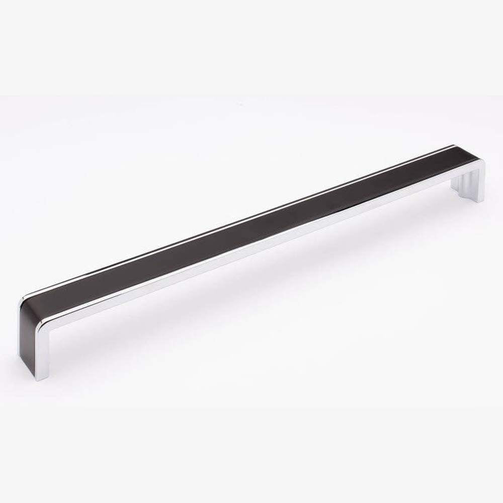 Sietto P-2000-12-MB-PC matte black/polished chrome cabinet pull