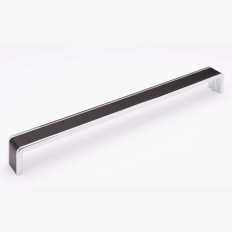 Sietto P-2000-12-MB-PC matte black/polished chrome cabinet pull