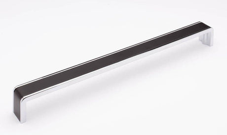 Sietto P-2000-12-MB-PC matte black/polished chrome cabinet pull