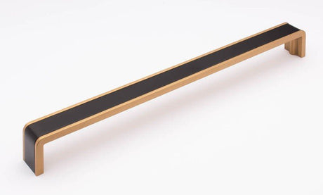 Sietto P-2000-12-MB-SB matte black/satin brass cabinet pull