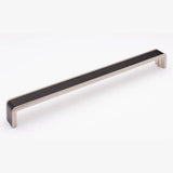 Sietto P-2000-12-MB-SN matte black/satin nickel cabinet pull