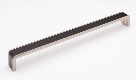 Sietto P-2000-12-MB-SN matte black/satin nickel cabinet pull
