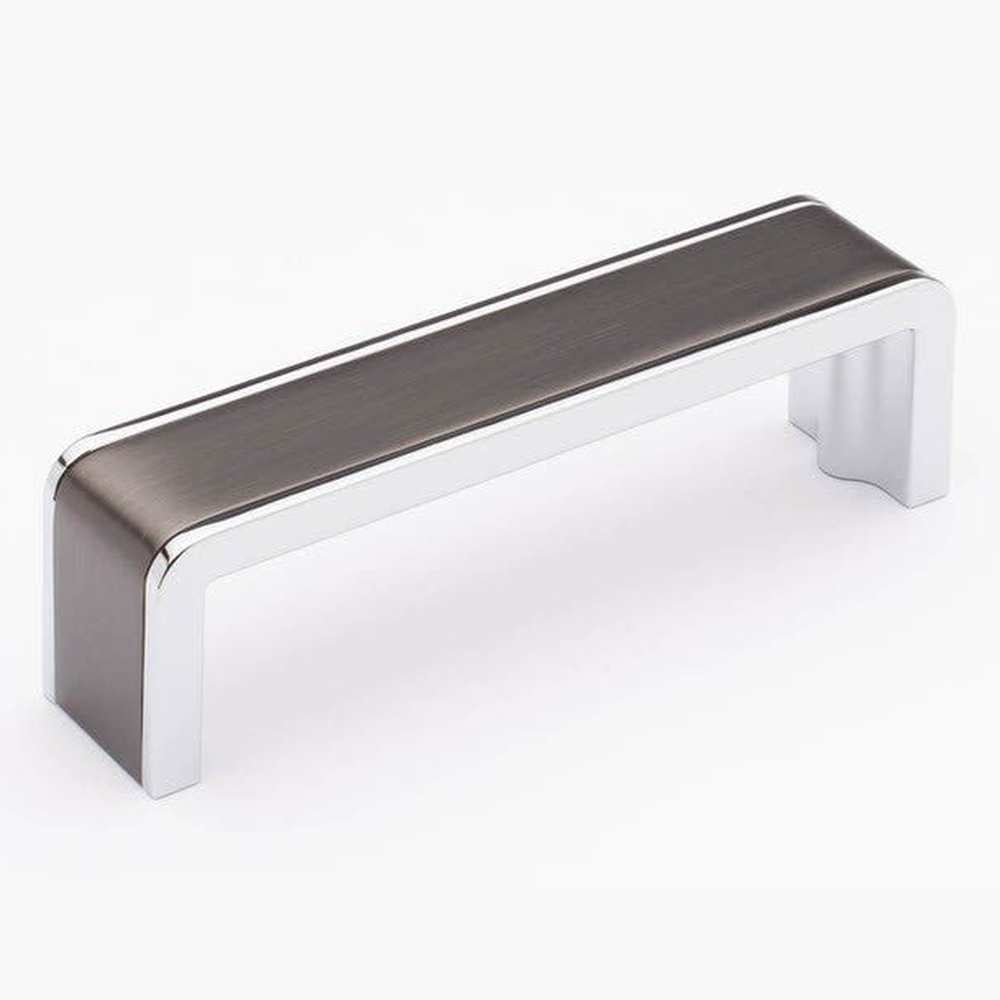 Sietto P-2000-4-G-PC gunmetal/polished chrome cabinet pull