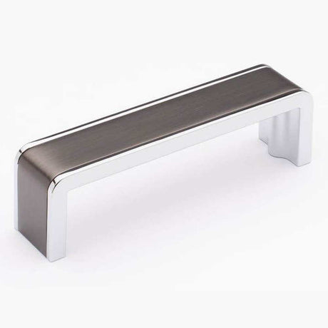 Sietto P-2000-4-G-PC gunmetal/polished chrome cabinet pull