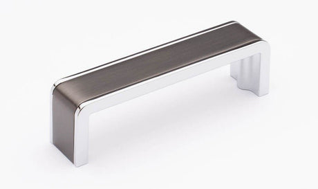Sietto P-2000-4-G-PC gunmetal/polished chrome cabinet pull