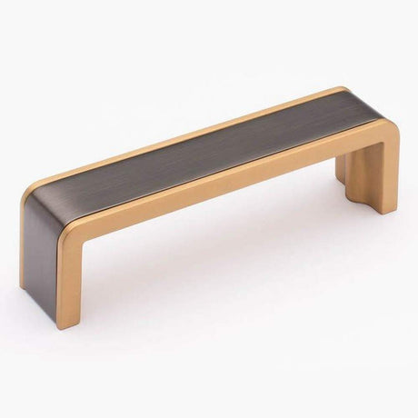 Sietto P-2000-4-G-SB gunmetal/satin brass cabinet pull