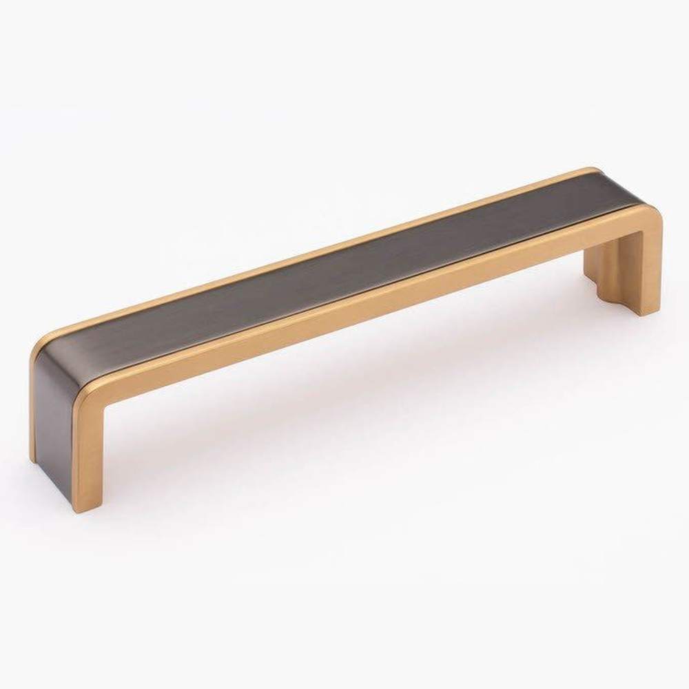 Sietto P-2000-6-G-SB gunmetal/satin brass cabinet pull