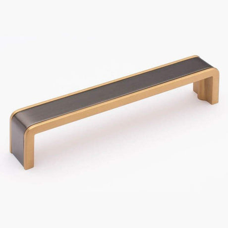 Sietto P-2000-6-G-SB gunmetal/satin brass cabinet pull