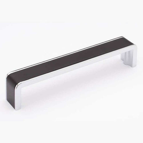 Sietto P-2000-6-MB-PC matte black/polished chrome cabinet pull