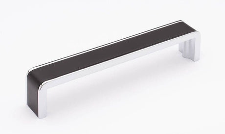 Sietto P-2000-6-MB-PC matte black/polished chrome cabinet pull