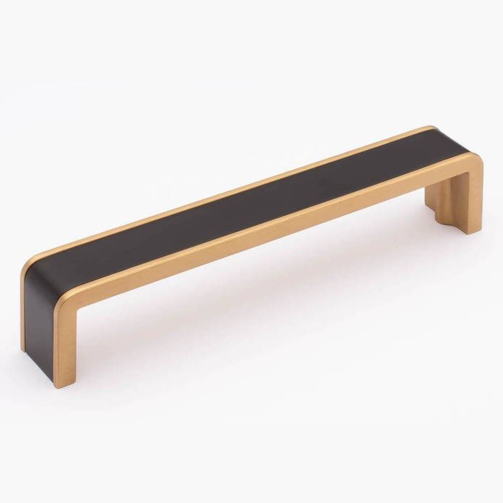 Sietto P-2000-6-MB-SB matte black/satin brass cabinet pull