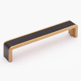 Sietto P-2000-6-MB-SB matte black/satin brass cabinet pull