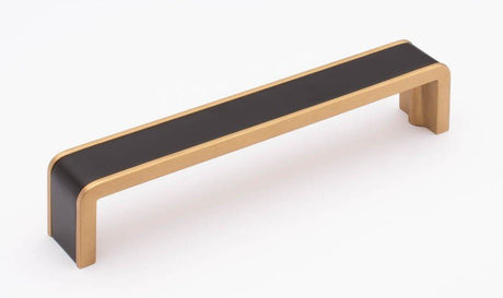 Sietto P-2000-6-MB-SB matte black/satin brass cabinet pull
