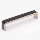 Sietto P-2000-6-MB-SN matte black/satin nickel cabinet pull