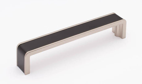 Sietto P-2000-6-MB-SN matte black/satin nickel cabinet pull