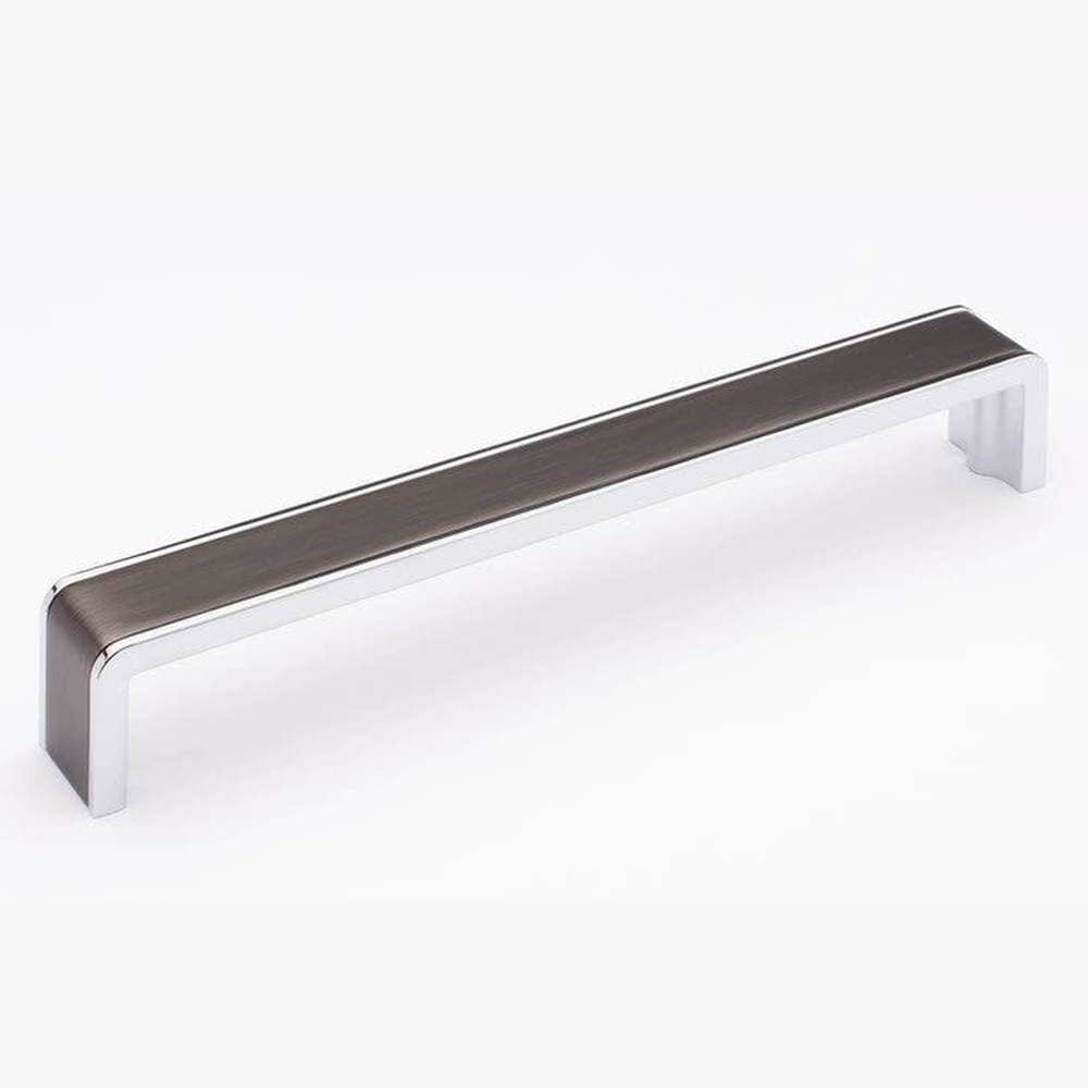 Sietto P-2000-8-G-PC gunmetal/polished chrome cabinet pull