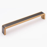 Sietto P-2000-8-G-SB gunmetal/satin brass cabinet pull