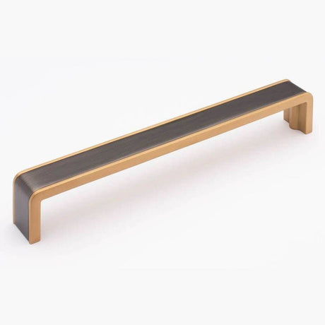 Sietto P-2000-8-G-SB gunmetal/satin brass cabinet pull