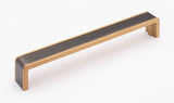 Sietto P-2000-8-G-SB gunmetal/satin brass cabinet pull