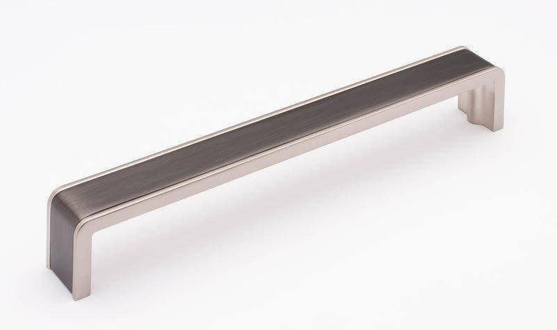 Sietto P-2000-8-G-SN gunmetal/satin nickel cabinet pull