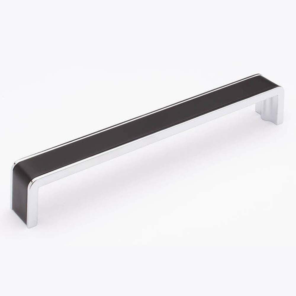 Sietto P-2000-8-MB-PC matte black/polished chrome cabinet pull