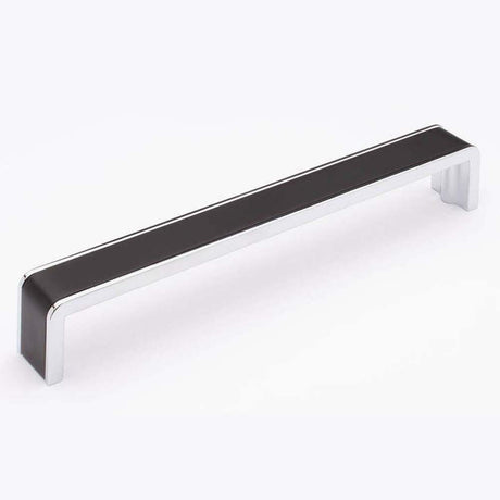 Sietto P-2000-8-MB-PC matte black/polished chrome cabinet pull