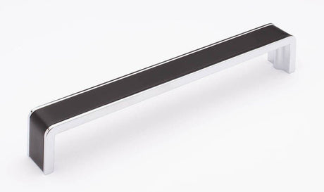 Sietto P-2000-8-MB-PC matte black/polished chrome cabinet pull